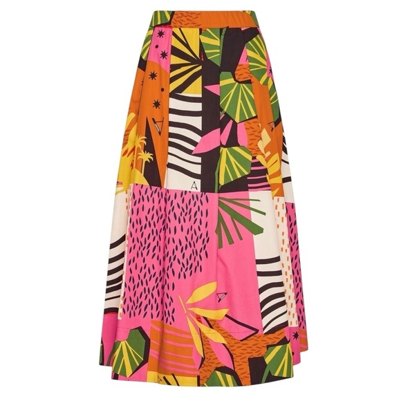 TWINSET ACTITUDE Printed Poplin Long Skirt - Picture 2 of 15